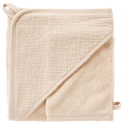 Cape de bain + gant bambou à personnaliser