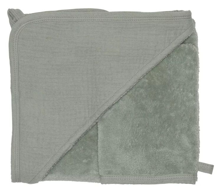 Cape de bain + gant bambou à personnaliser