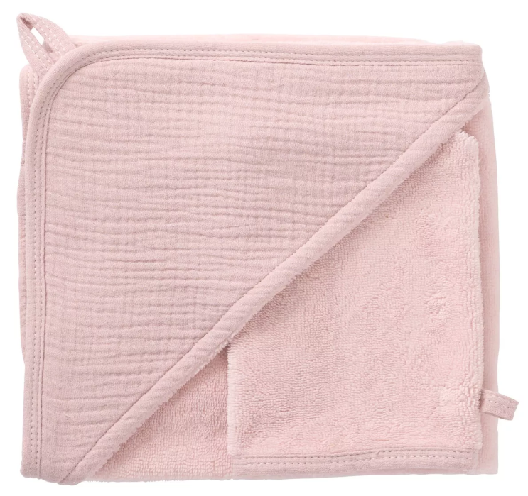 Cape de bain + gant bambou à personnaliser