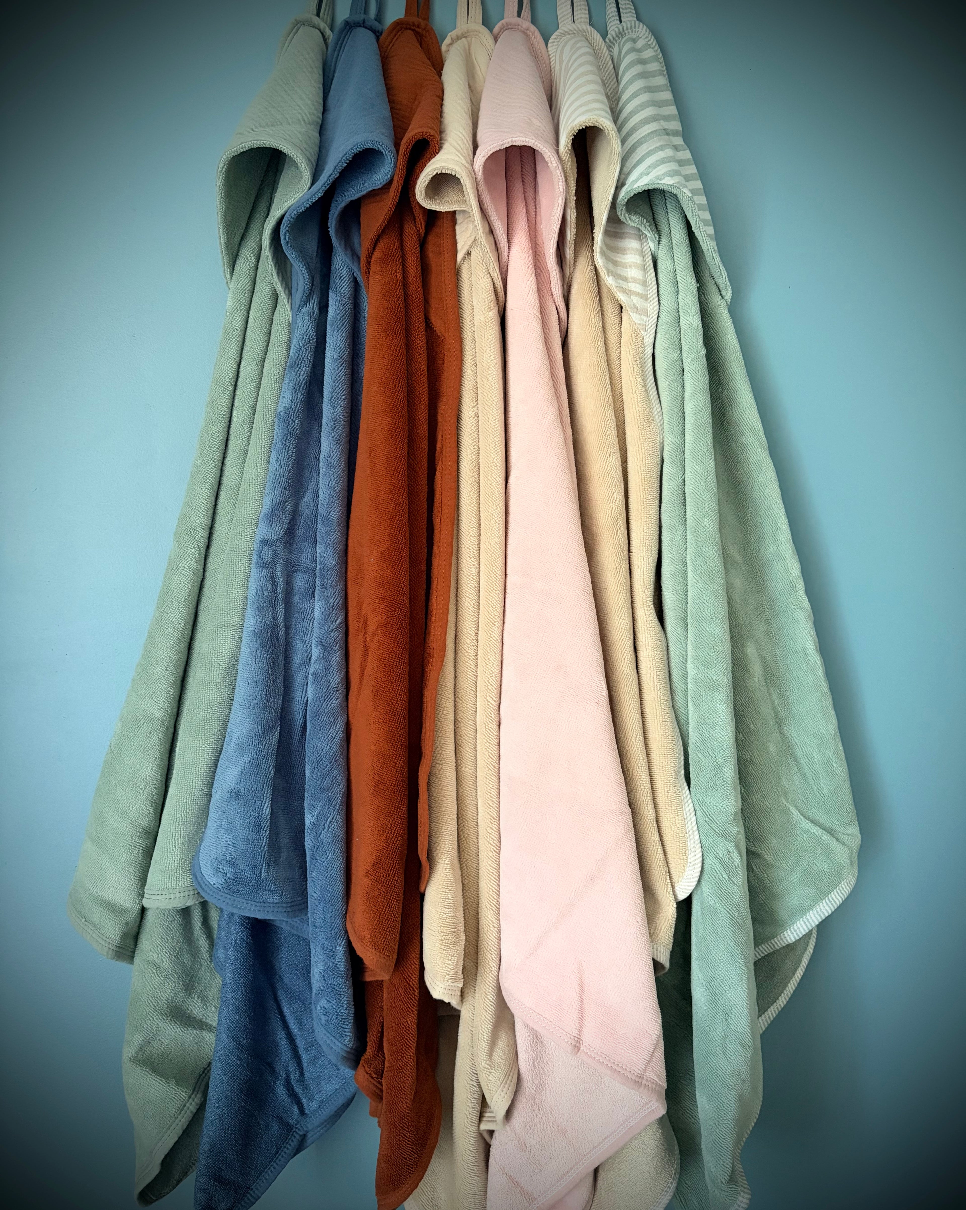 Cape de bain + gant bambou à personnaliser