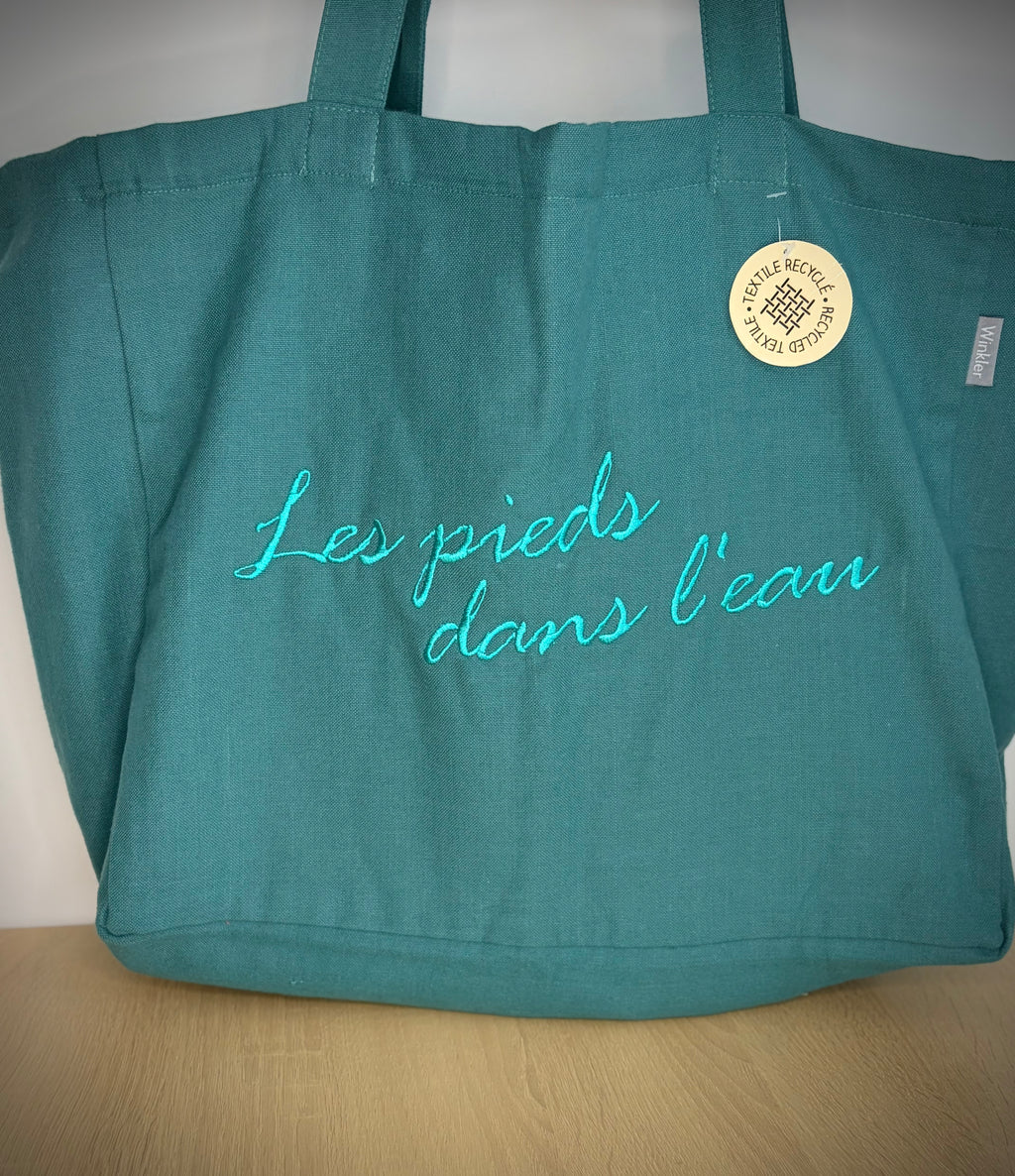 Sac shopping "Les pieds dans l'eau"